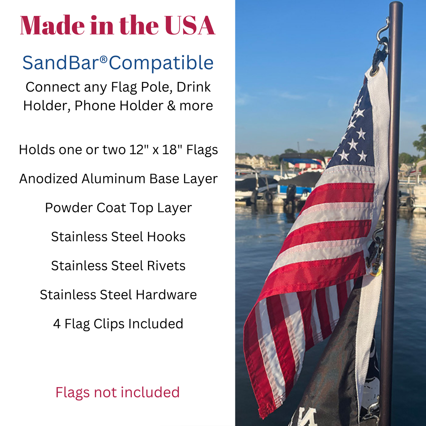 36" SandBar® Flag Pole