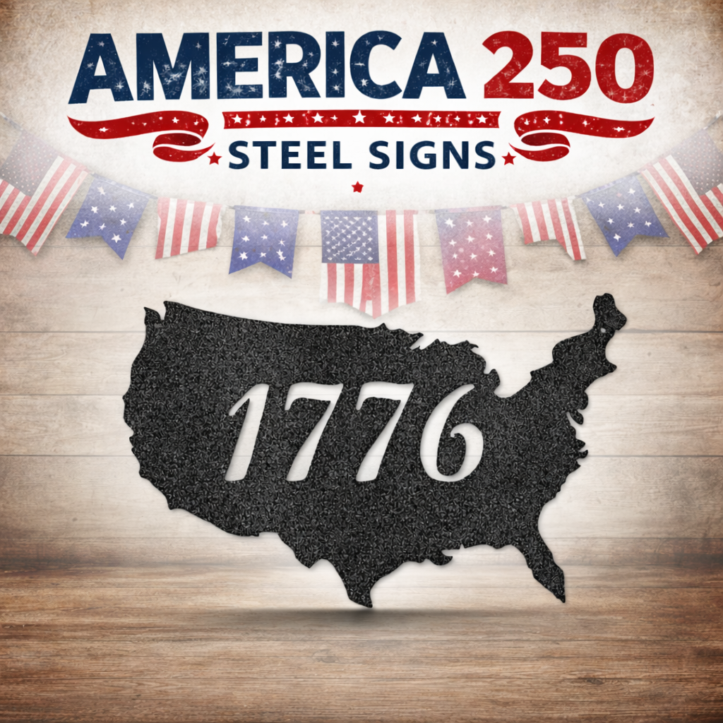 Personalized USA & Military Powder Coated Steel Signs - USA Home Décor ...