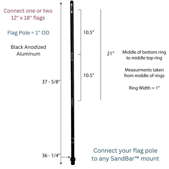 36" SandBar Flag Pole