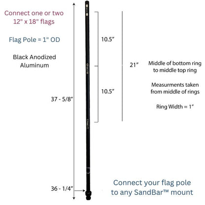 36" SandBar Flag Pole