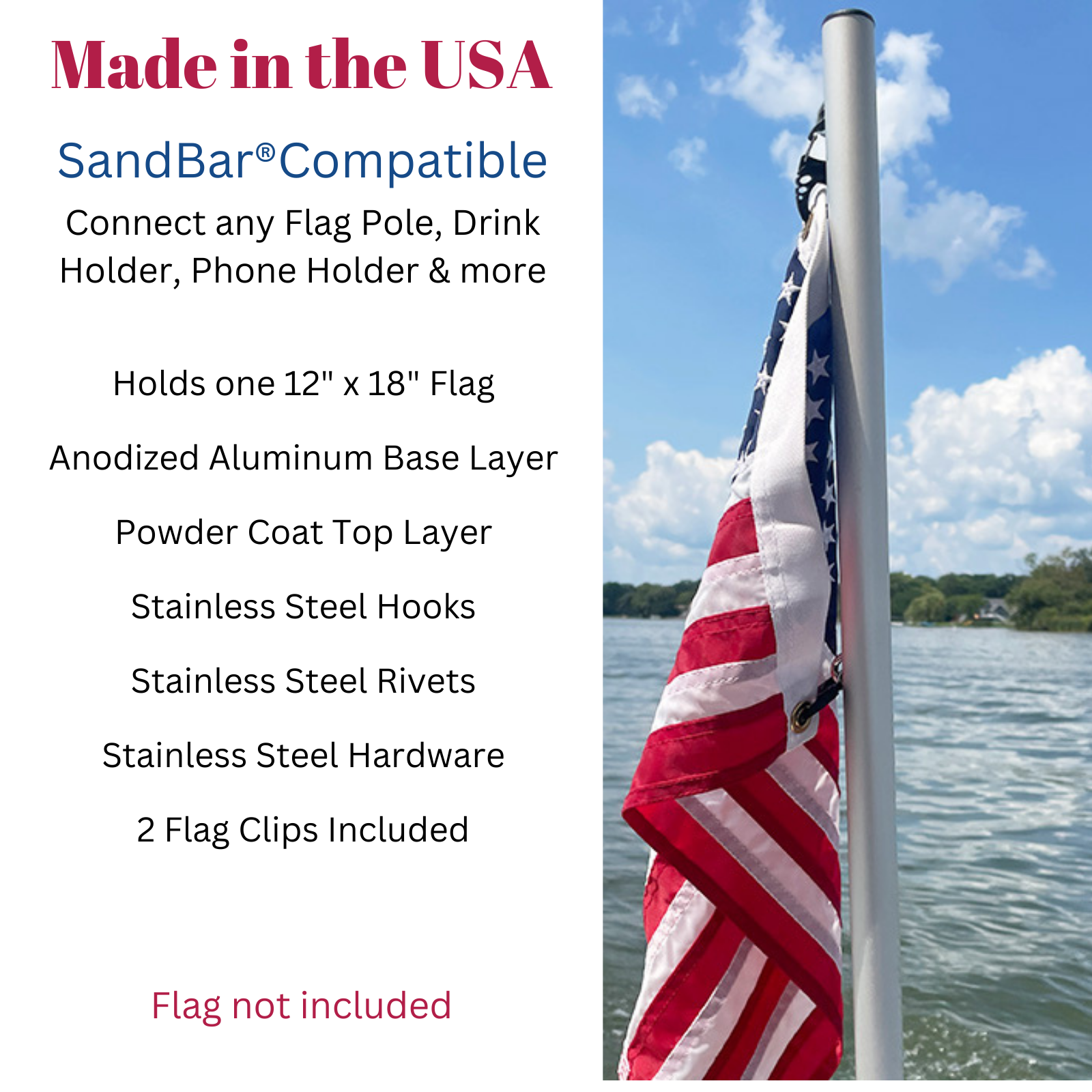 24" SandBar Flag Pole