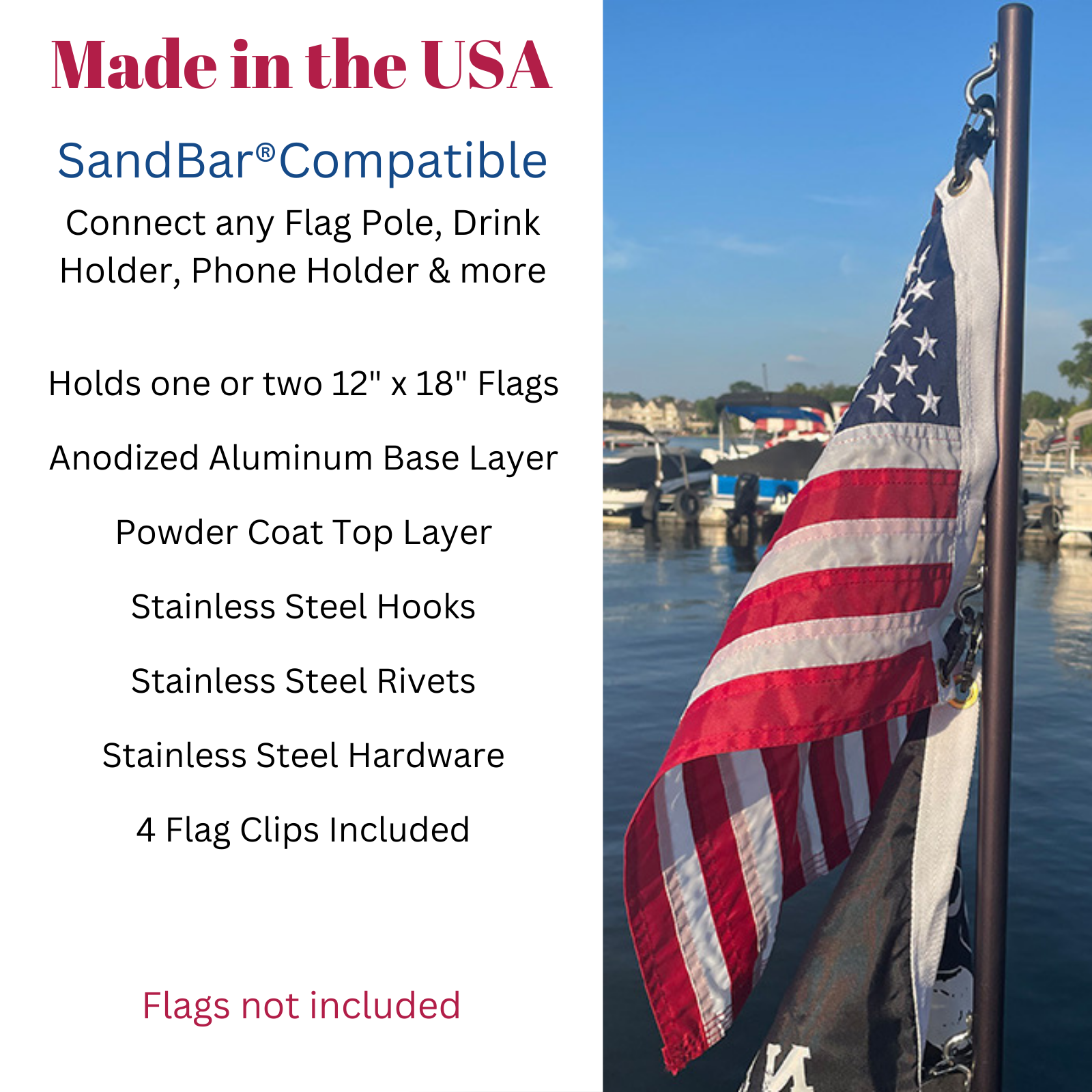 36" SandBar Flag Pole